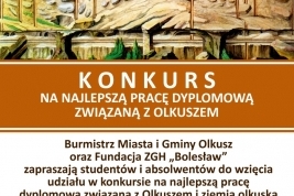 Konkurs na najlepsze prace dyplomowe zwizane z ziemi olkusk!